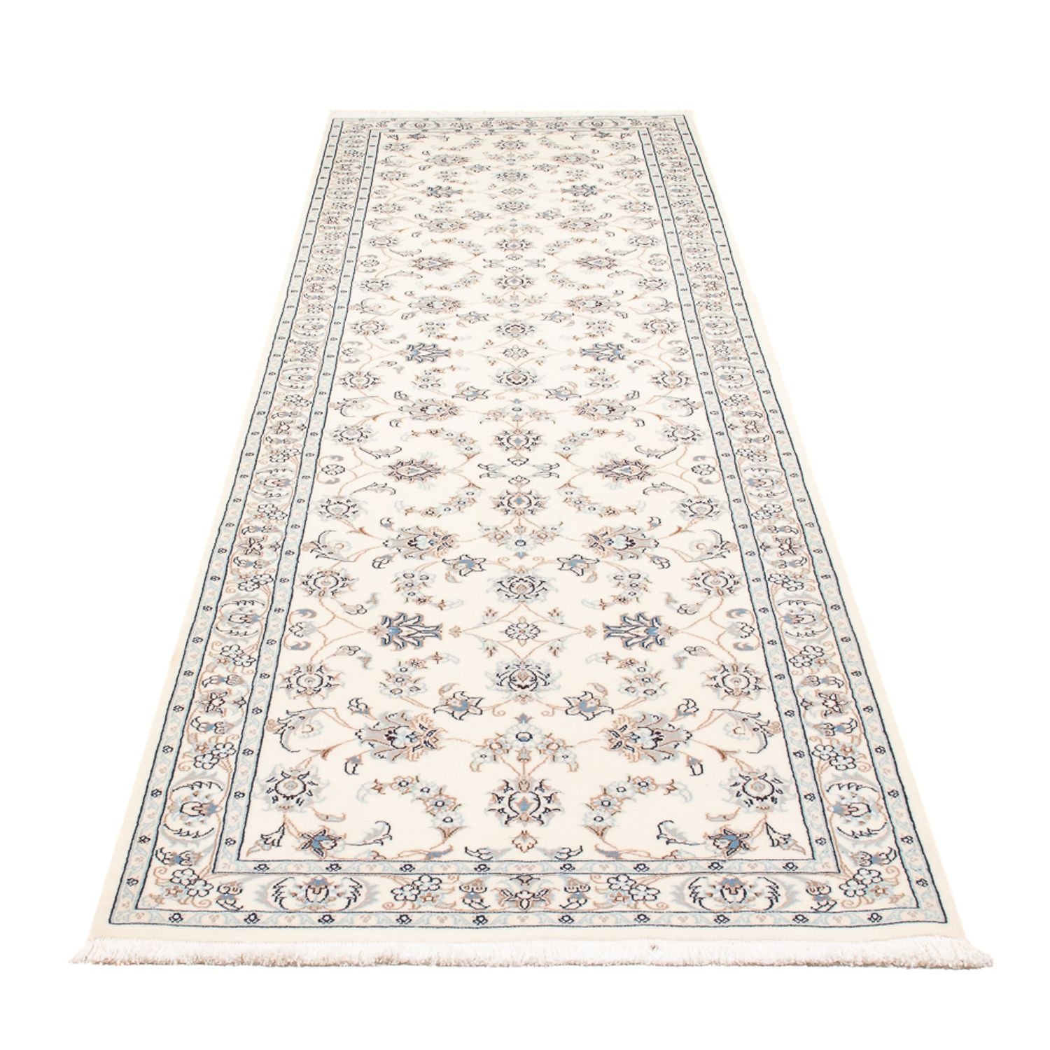 Alfombra de pasillo Alfombra Persa - Nain - Prima - 301 x 84 cm - crema