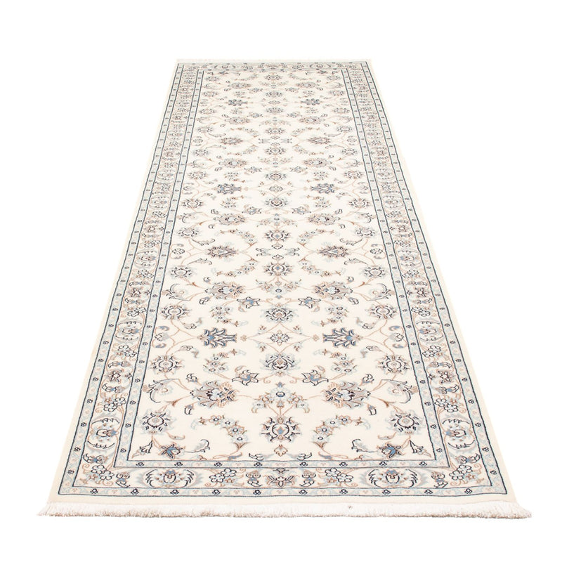 Alfombra de pasillo Alfombra Persa - Nain - Prima - 301 x 84 cm - crema