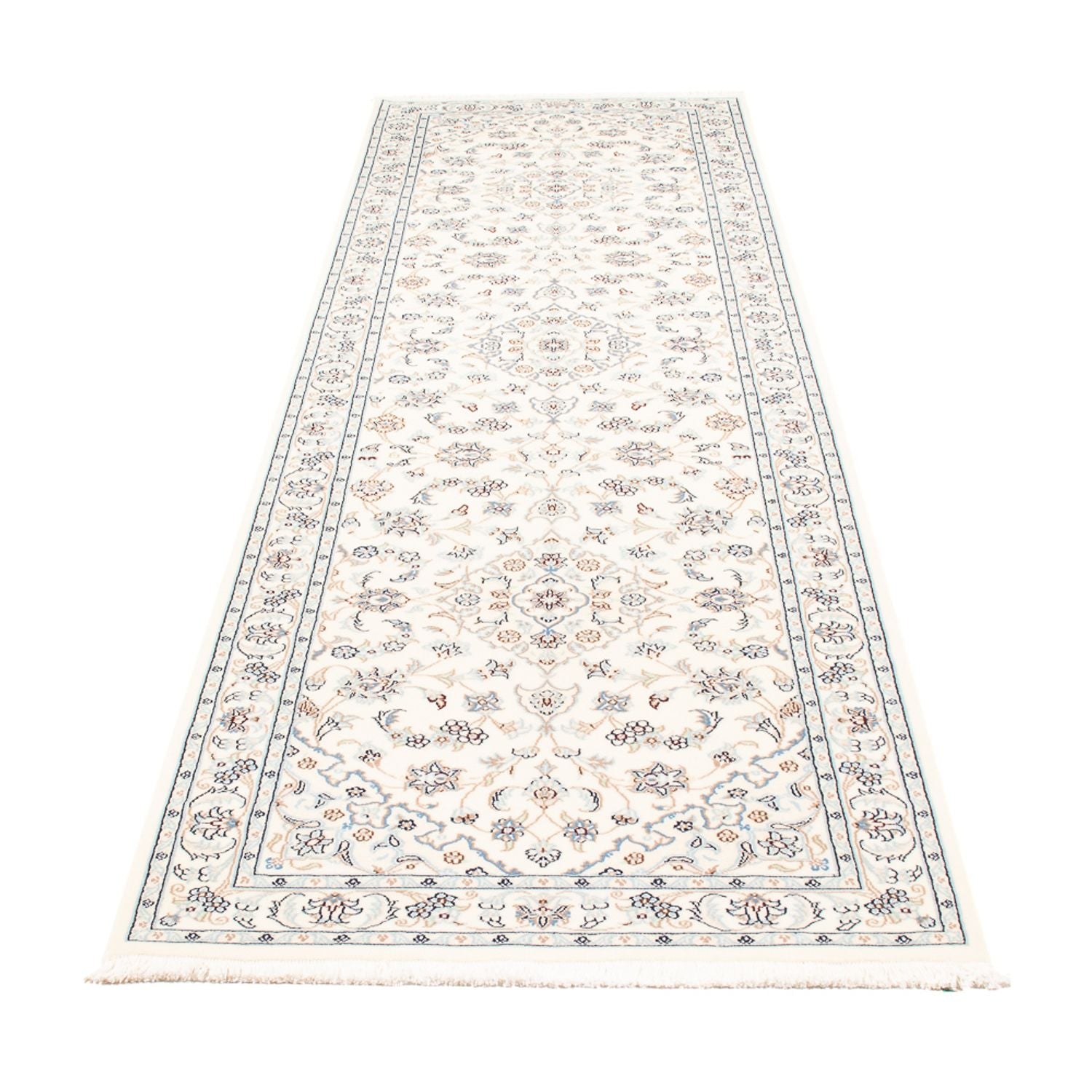 Alfombra de pasillo Alfombra Persa - Nain - Prima - 295 x 80 cm - crema