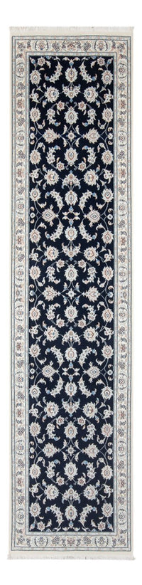 Alfombra de pasillo Alfombra Persa - Nain - Prima - 302 x 82 cm - azul oscuro
