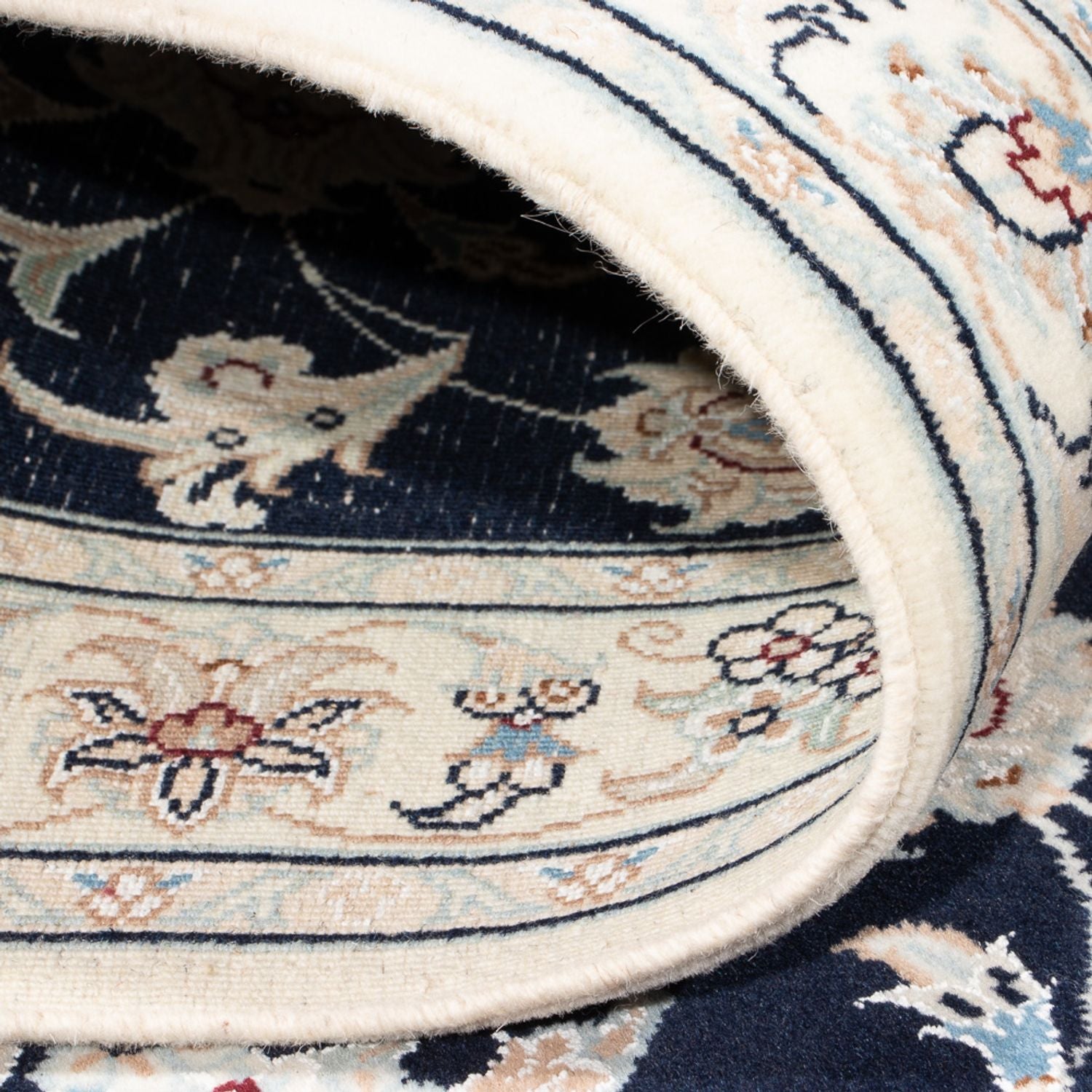Alfombra de pasillo Alfombra Persa - Nain - Prima - 302 x 82 cm - azul oscuro
