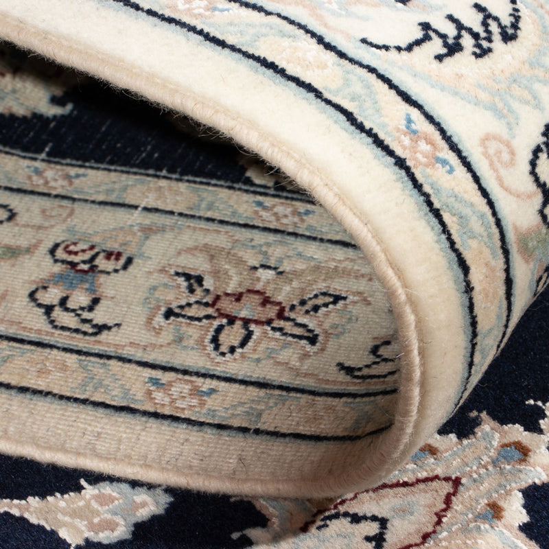 Alfombra de pasillo Alfombra Persa - Nain - Prima - 293 x 81 cm - azul oscuro