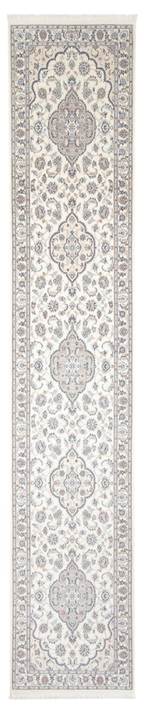 Alfombra de pasillo Alfombra Persa - Nain - Prima - 410 x 90 cm - crema