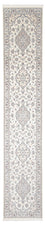 Alfombra de pasillo Alfombra Persa - Nain - Prima - 410 x 90 cm - crema
