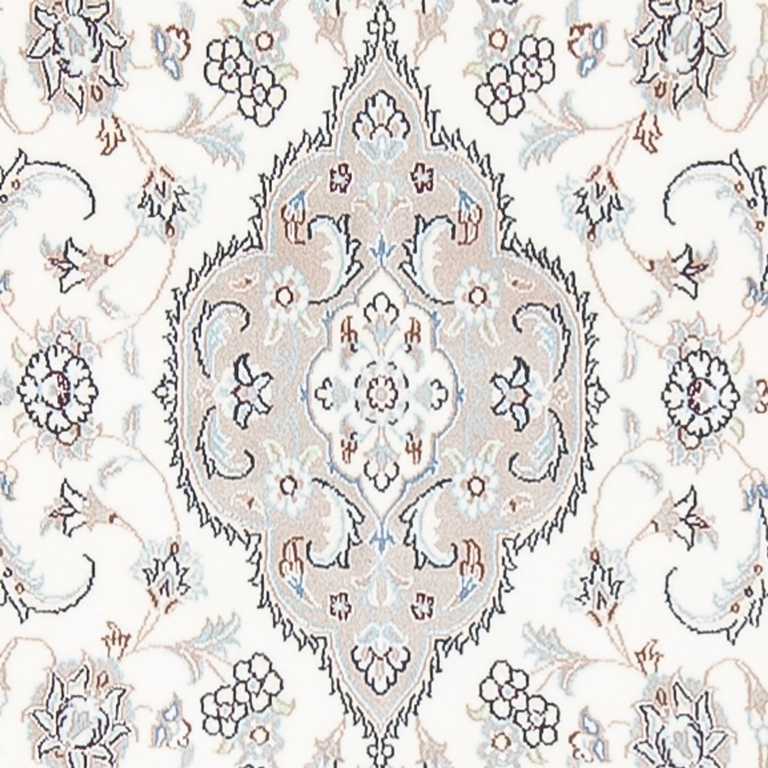 Alfombra de pasillo Alfombra Persa - Nain - Prima - 410 x 90 cm - crema