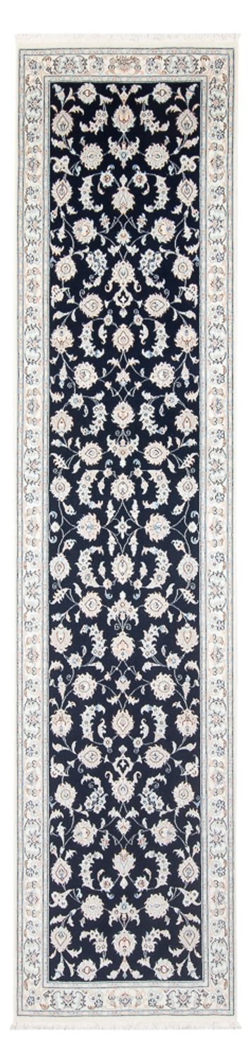 Alfombra de pasillo Alfombra Persa - Nain - Prima - 339 x 85 cm - azul oscuro
