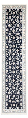 Alfombra de pasillo Alfombra Persa - Nain - Prima - 339 x 85 cm - azul oscuro