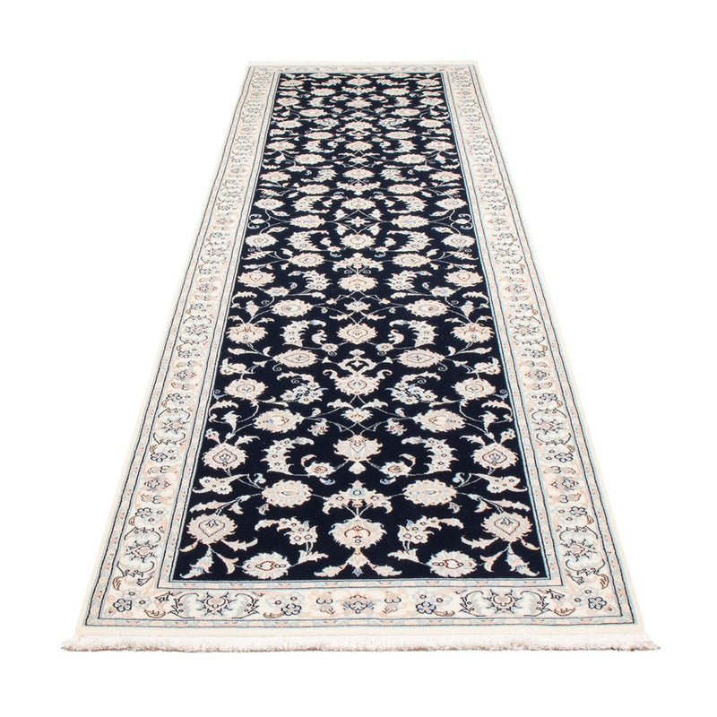 Alfombra de pasillo Alfombra Persa - Nain - Prima - 339 x 85 cm - azul oscuro
