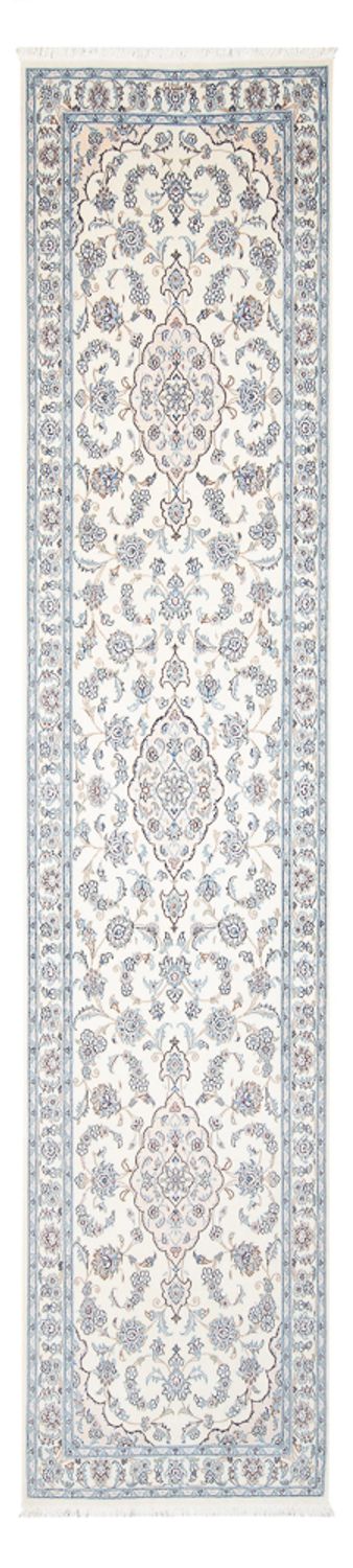 Alfombra de pasillo Alfombra Persa - Nain - Prima - 346 x 84 cm - crema