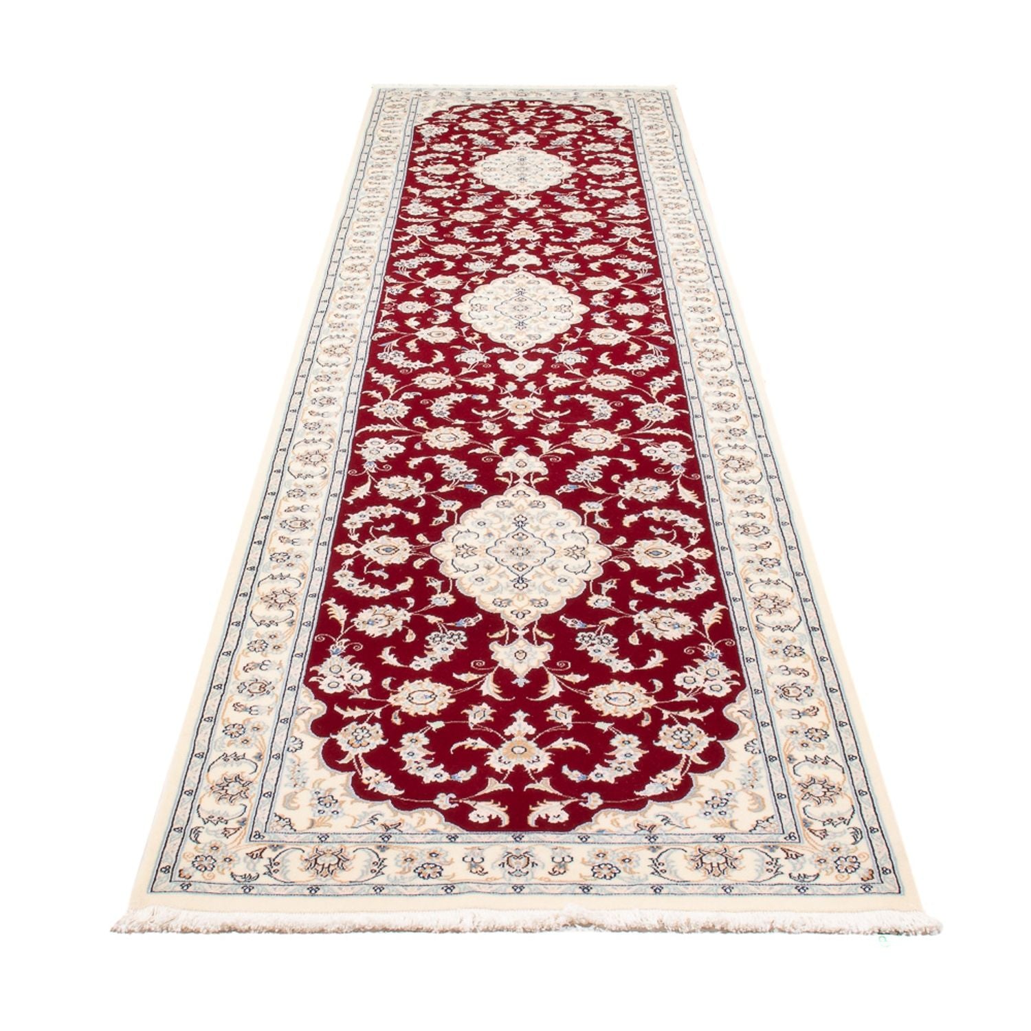 Alfombra de pasillo Alfombra Persa - Nain - Prima - 351 x 85 cm - rojo