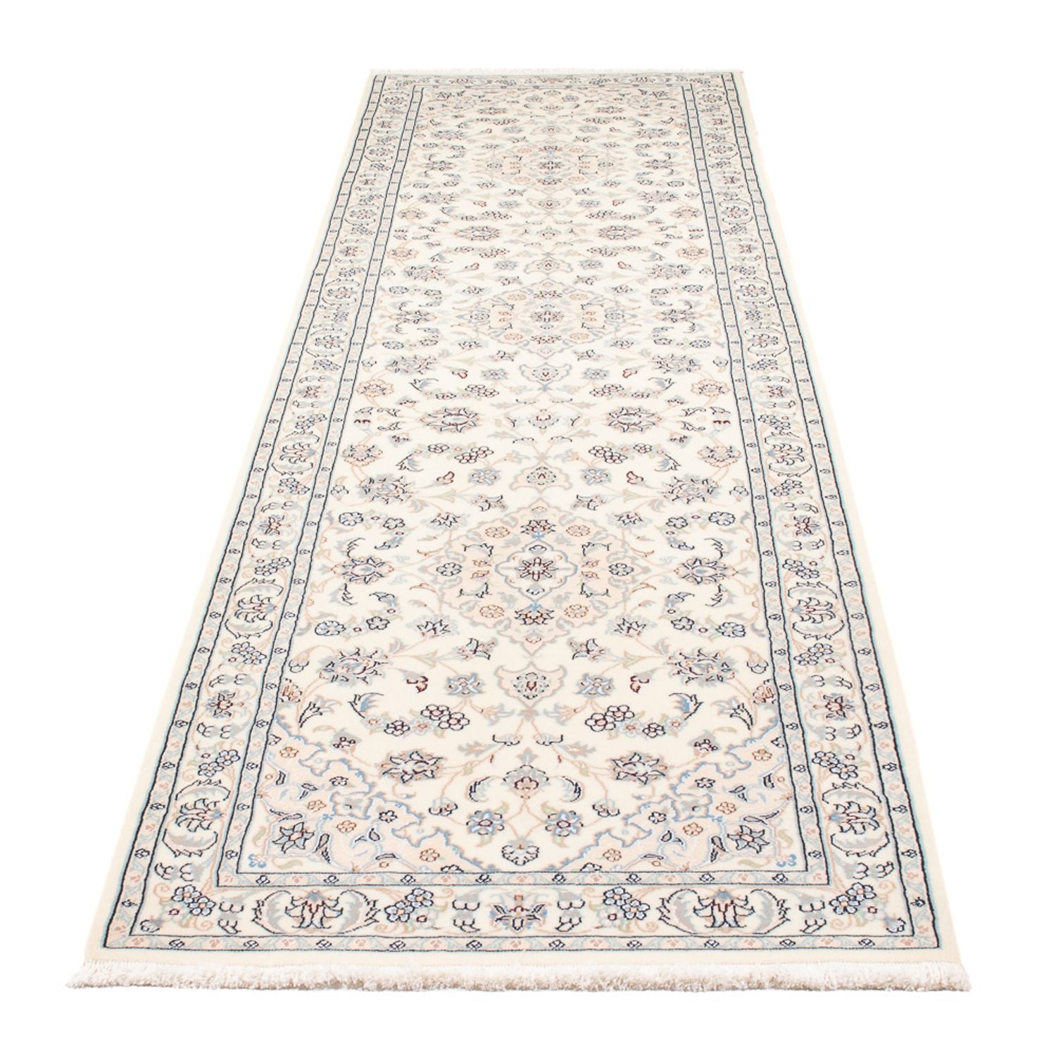 Alfombra de pasillo Alfombra Persa - Nain - Prima - 315 x 80 cm - crema