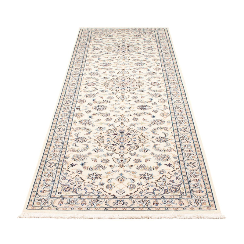 Alfombra de pasillo Alfombra Persa - Nain - Prima - 304 x 80 cm - crema