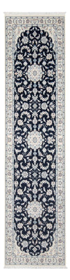 Alfombra de pasillo Alfombra Persa - Nain - Prima - 296 x 81 cm - azul oscuro