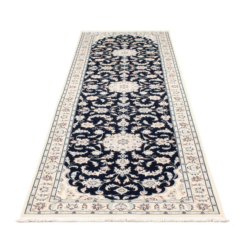 Alfombra de pasillo Alfombra Persa - Nain - Prima - 296 x 81 cm - azul oscuro