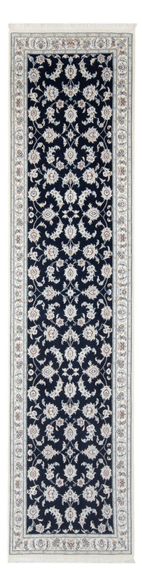 Alfombra de pasillo Alfombra Persa - Nain - Prima - 301 x 82 cm - azul oscuro