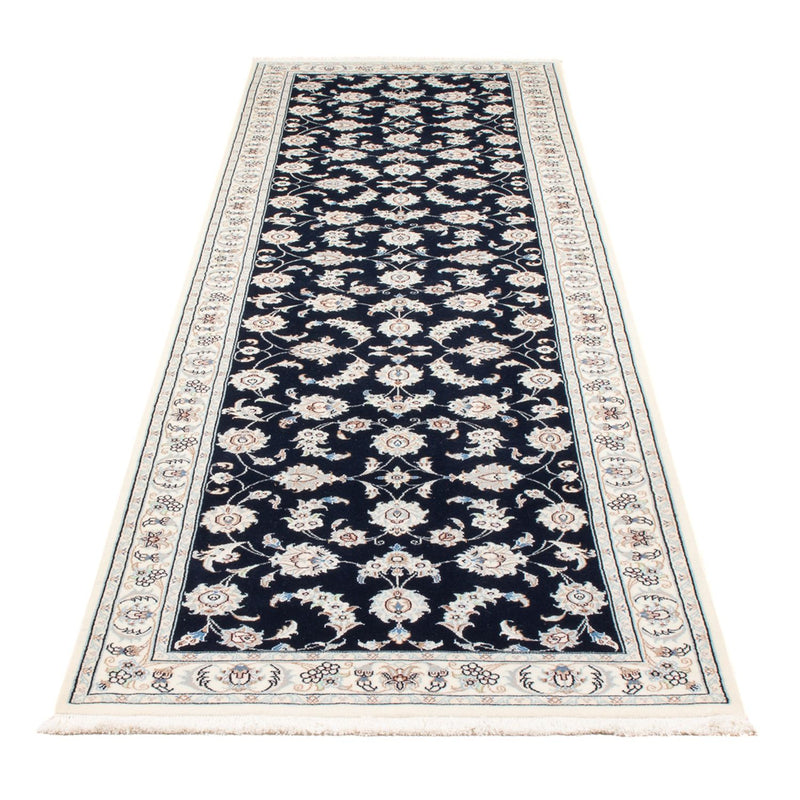 Alfombra de pasillo Alfombra Persa - Nain - Prima - 301 x 82 cm - azul oscuro