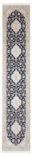 Alfombra de pasillo Alfombra Persa - Nain - Prima - 400 x 90 cm - azul oscuro