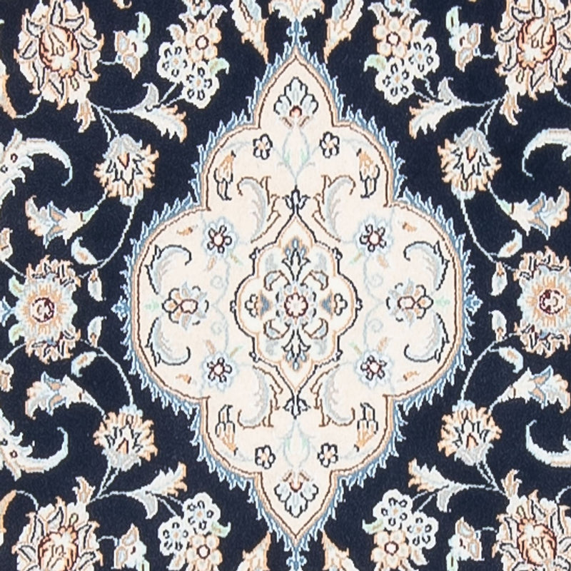 Alfombra de pasillo Alfombra Persa - Nain - Prima - 400 x 90 cm - azul oscuro