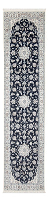 Alfombra de pasillo Alfombra Persa - Nain - Prima - 294 x 80 cm - azul oscuro