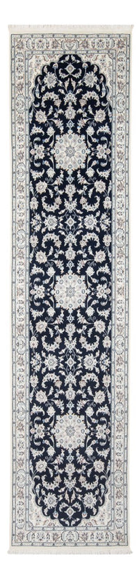 Alfombra de pasillo Alfombra Persa - Nain - Prima - 294 x 80 cm - azul oscuro