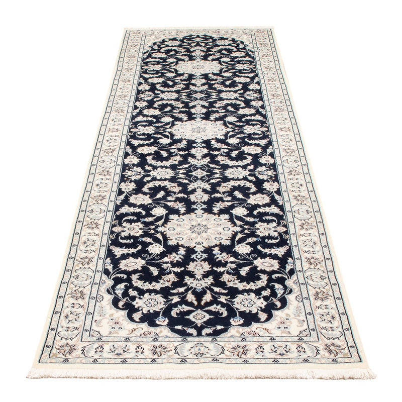 Alfombra de pasillo Alfombra Persa - Nain - Prima - 294 x 80 cm - azul oscuro