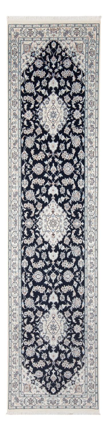 Alfombra de pasillo Alfombra Persa - Nain - Prima - 299 x 84 cm - azul oscuro