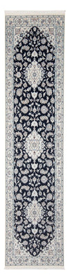 Alfombra de pasillo Alfombra Persa - Nain - Prima - 299 x 84 cm - azul oscuro