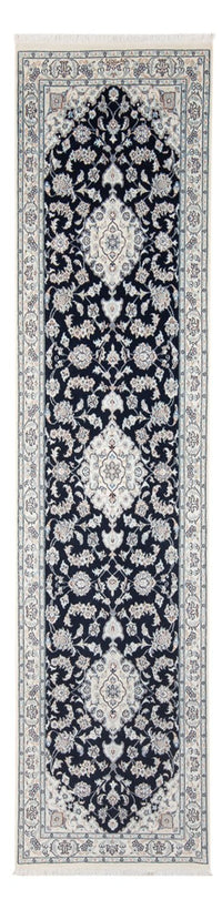 Alfombra de pasillo Alfombra Persa - Nain - Prima - 299 x 84 cm - azul oscuro