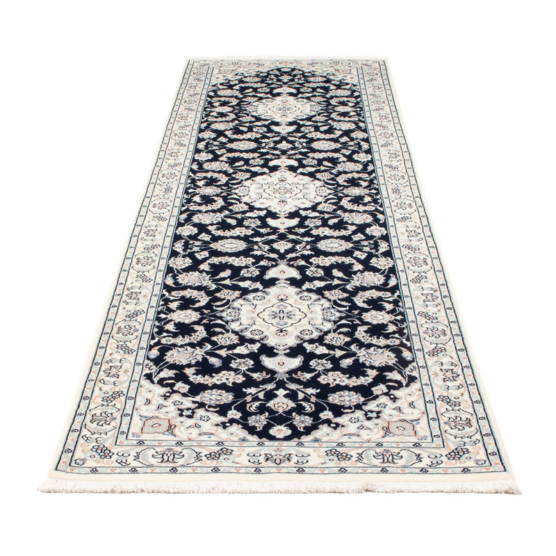 Alfombra de pasillo Alfombra Persa - Nain - Prima - 299 x 84 cm - azul oscuro