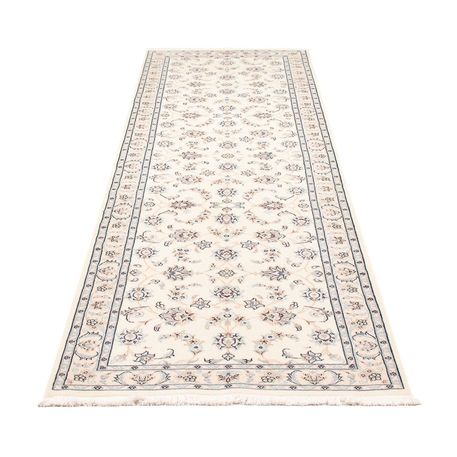 Alfombra de pasillo Alfombra Persa - Nain - Prima - 292 x 81 cm - crema