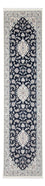 Alfombra de pasillo Alfombra Persa - Nain - Prima - 300 x 80 cm - azul oscuro