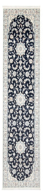 Alfombra de pasillo Alfombra Persa - Nain - Prima - 322 x 80 cm - azul oscuro