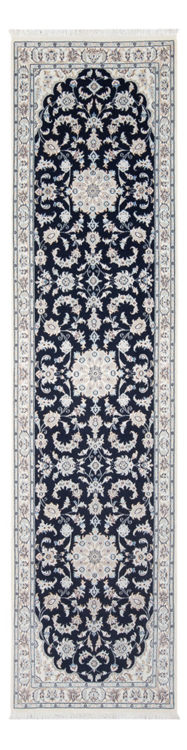 Alfombra de pasillo Alfombra Persa - Nain - Prima - 301 x 83 cm - azul oscuro