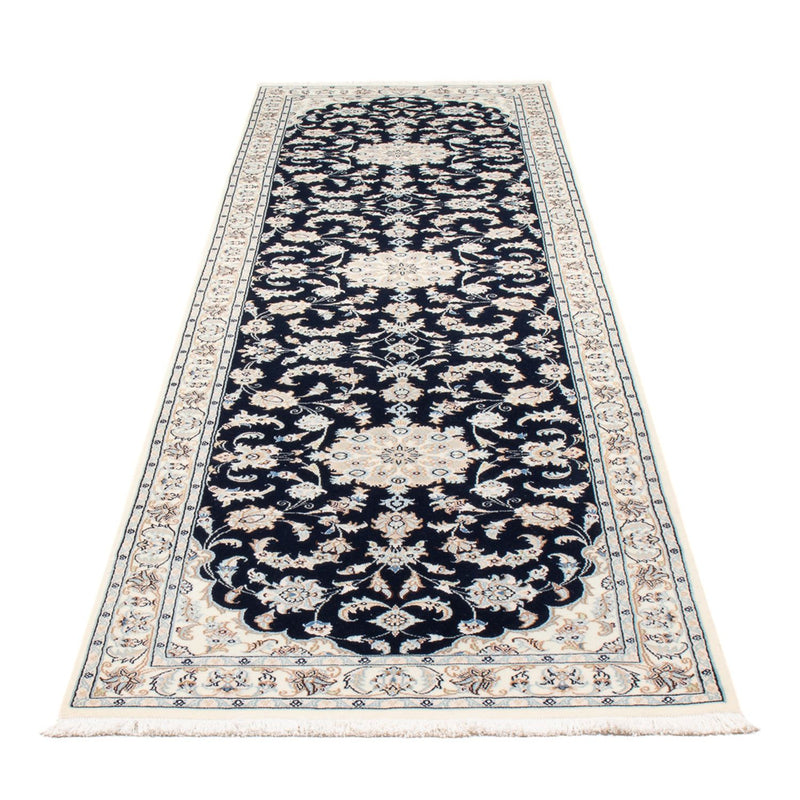 Alfombra de pasillo Alfombra Persa - Nain - Prima - 301 x 83 cm - azul oscuro