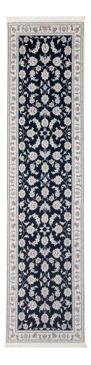 Alfombra de pasillo Alfombra Persa - Nain - Prima - 290 x 81 cm - azul oscuro