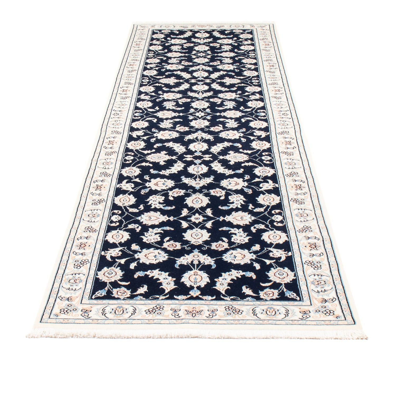 Alfombra de pasillo Alfombra Persa - Nain - Prima - 290 x 81 cm - azul oscuro