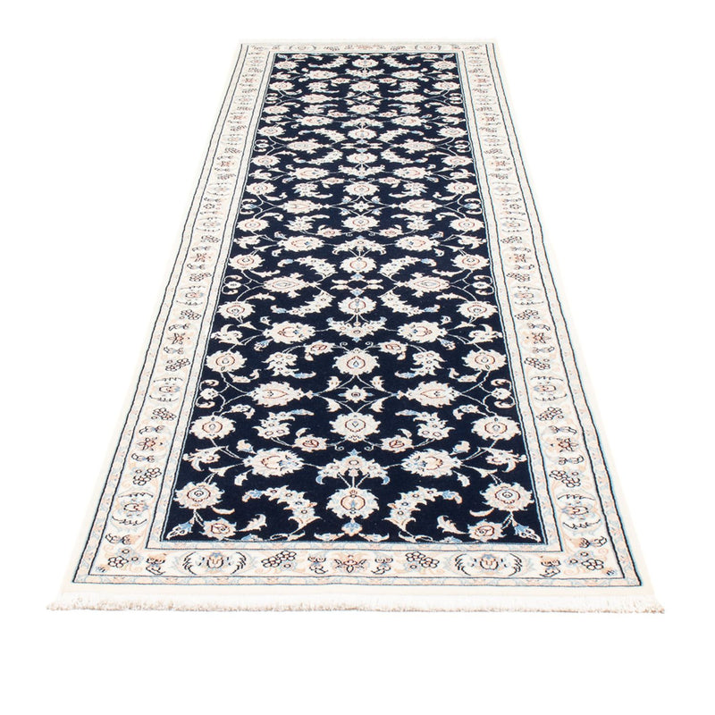 Alfombra de pasillo Alfombra Persa - Nain - Prima - 290 x 81 cm - azul oscuro