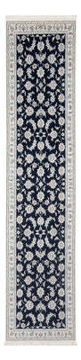 Alfombra de pasillo Alfombra Persa - Nain - Prima - 302 x 80 cm - azul oscuro
