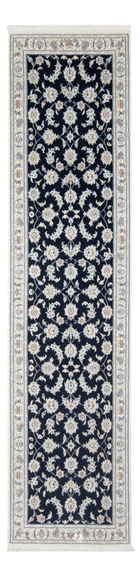 Alfombra de pasillo Alfombra Persa - Nain - Prima - 302 x 82 cm - azul oscuro