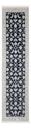 Alfombra de pasillo Alfombra Persa - Nain - Prima - 302 x 82 cm - azul oscuro