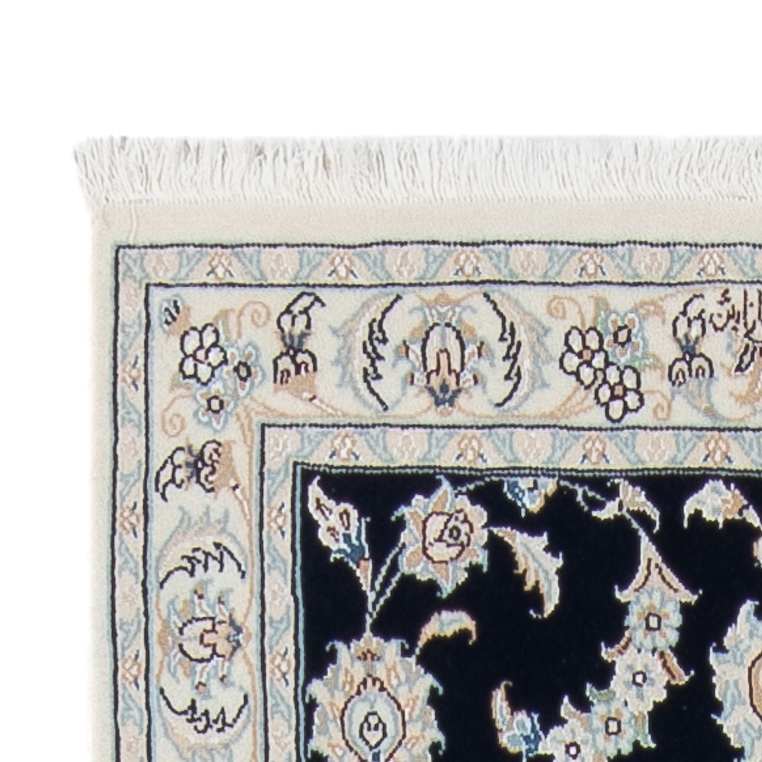 Alfombra de pasillo Alfombra Persa - Nain - Prima - 302 x 82 cm - azul oscuro