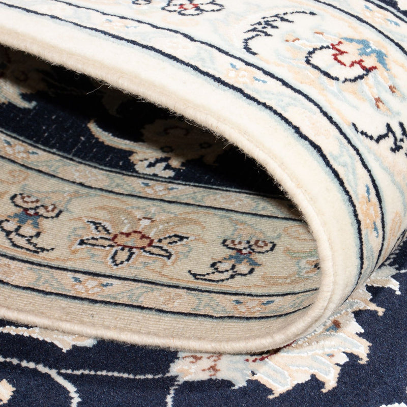 Alfombra de pasillo Alfombra Persa - Nain - Prima - 302 x 82 cm - azul oscuro