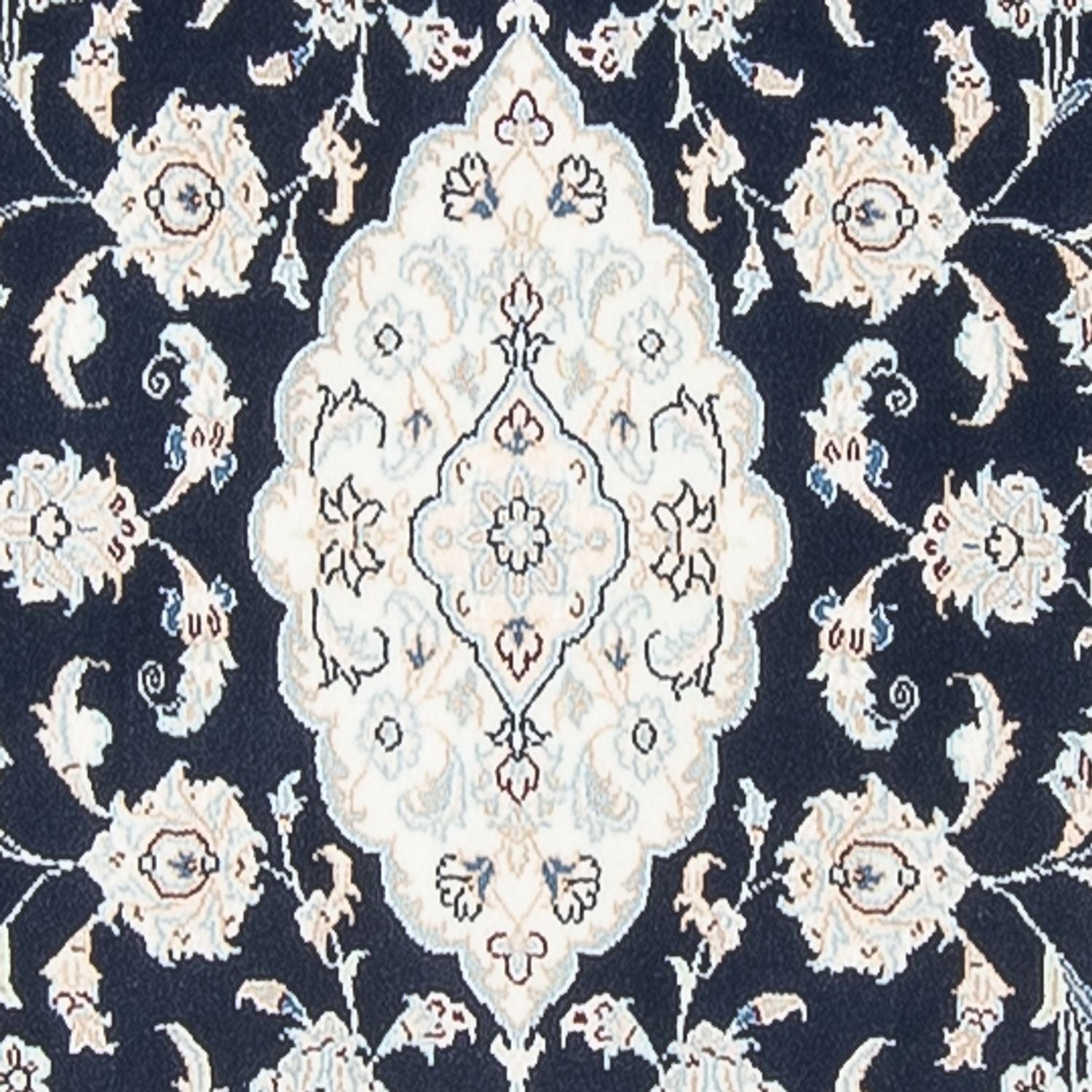 Alfombra de pasillo Alfombra Persa - Nain - Prima - 344 x 90 cm - azul oscuro