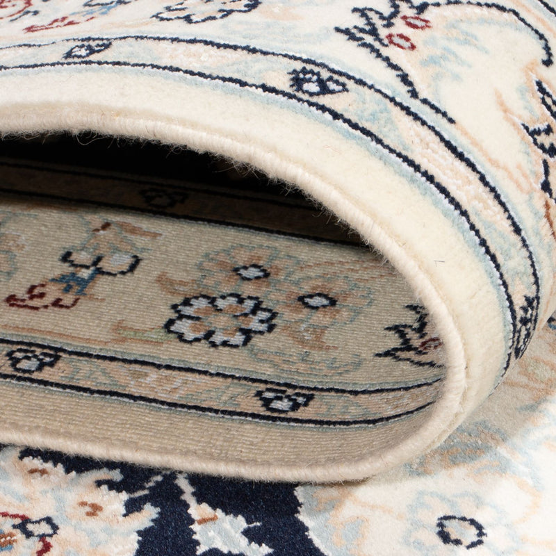 Alfombra de pasillo Alfombra Persa - Nain - Prima - 344 x 90 cm - azul oscuro