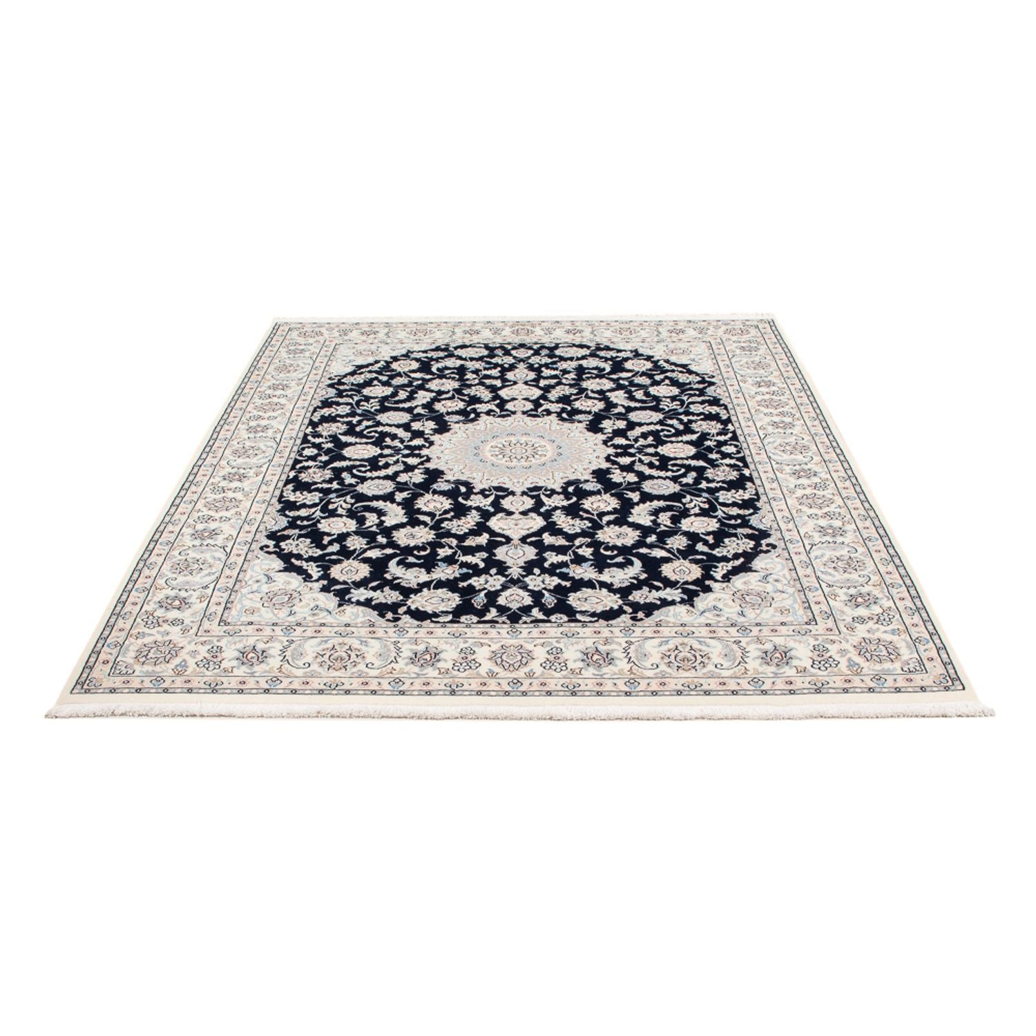 Alfombra Persa - Nain - Prima - 200 x 150 cm - azul oscuro