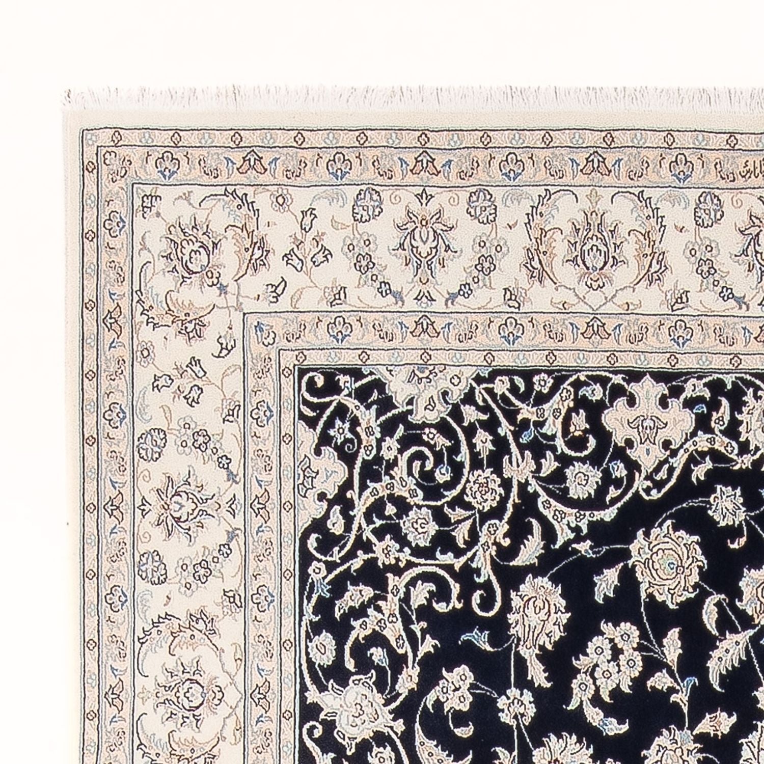 Alfombra Persa - Nain - Prima - 301 x 202 cm - azul oscuro