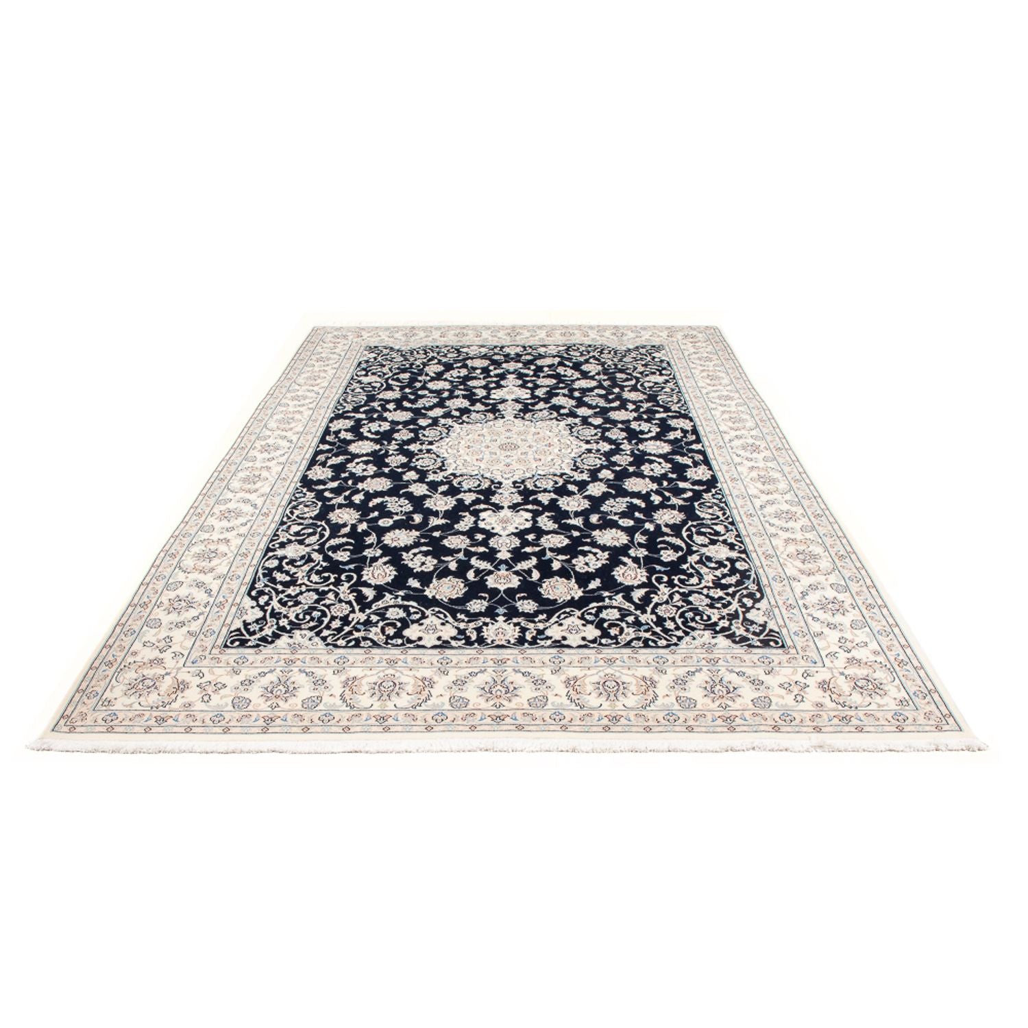 Alfombra Persa - Nain - Prima - 301 x 202 cm - azul oscuro