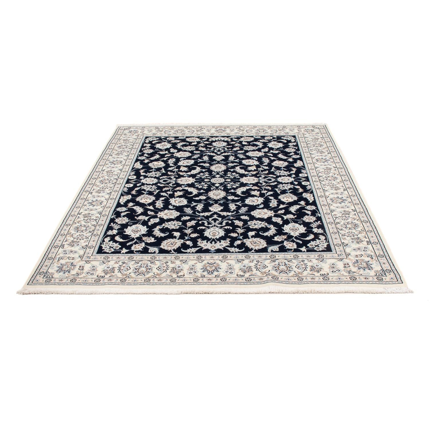 Alfombra Persa - Nain - Prima - 203 x 150 cm - azul oscuro