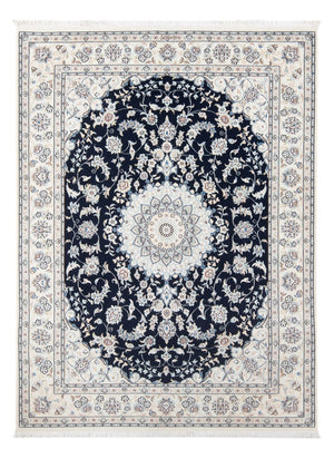 Alfombra Persa - Nain - Prima - 196 x 148 cm - azul oscuro