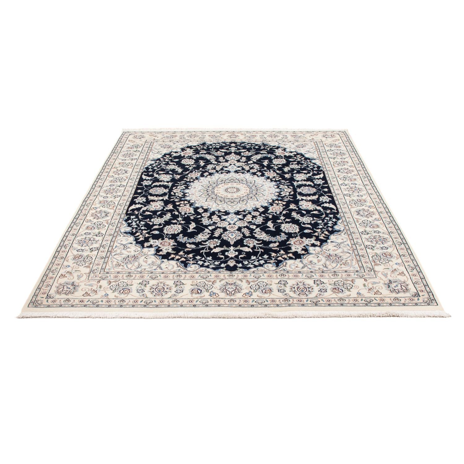 Alfombra Persa - Nain - Prima - 204 x 150 cm - azul oscuro